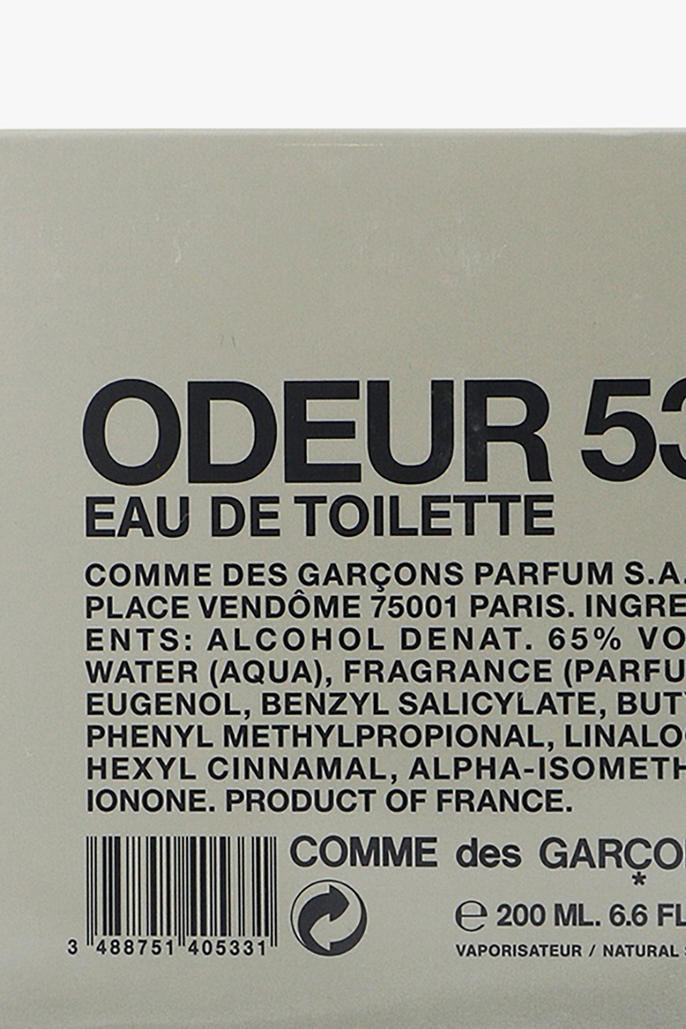 White Odeur 53 eau de toilette Comme des Garcons SchaferandweinerShops Israel